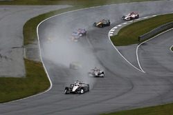 Josef Newgarden, Team Penske Chevrolet leads at the start