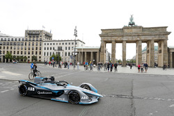 Formula 1 World Champion, Nico Rosberg, drives the Formula E Gen2 car around the streets of Berlin