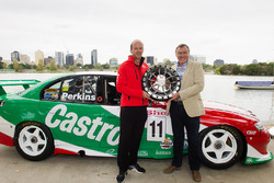 Australian Grand Prix Corporation CEO Andrew Westacott and Larry Perkins