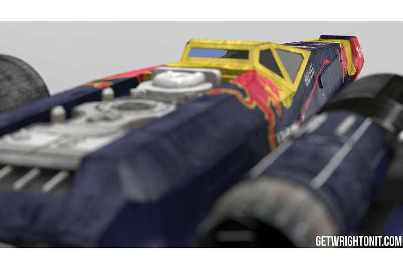 Star Wars X-Wing con la decoración de Red Bull Racing