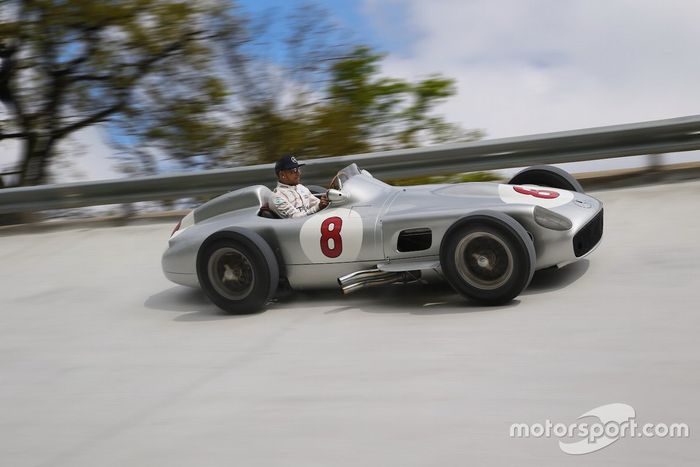 Lewis Hamilton y Sir Stirling Moss en Monza
