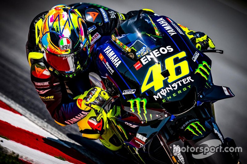 Valentino Rossi, Yamaha Factory Racing, casco per i test