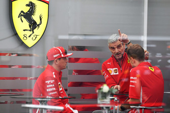Maurizio Arrivabene, Ferrari Team Principal with Kimi Raikkonen, Ferrari and Sebastian Vettel, Ferrari