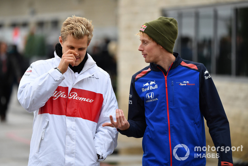 Marcus Ericsson, Alfa Romeo Sauber F1 Team and Brendon Hartley, Toro Rosso