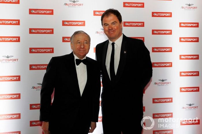 Presidente de la FIA,  Jean Todt con el presidente de Motorsport Network,  James Allen