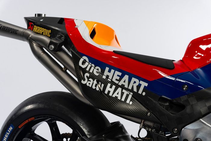 Carrocería de la RC213V del equipo Repsol Honda