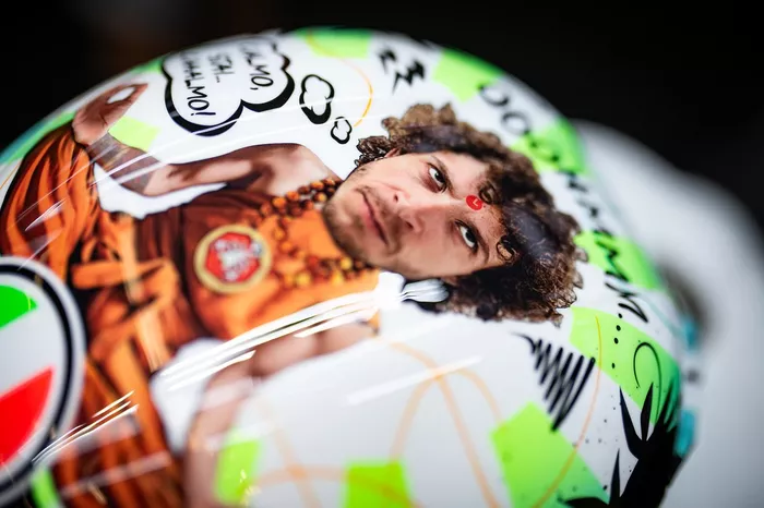 Marco Bezzecchi, VR46 Racing Team, special helmet