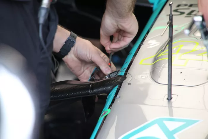 Mercedes W15 detalles técnicos