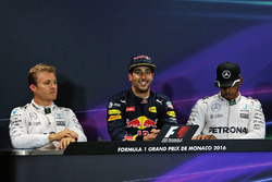 Press Conference: polesitter Daniel Ricciardo, Red Bull Racing, second place Nico Rosberg, Mercedes AMG F1 Team, third place Lewis Hamilton, Mercedes AMG F1 Team