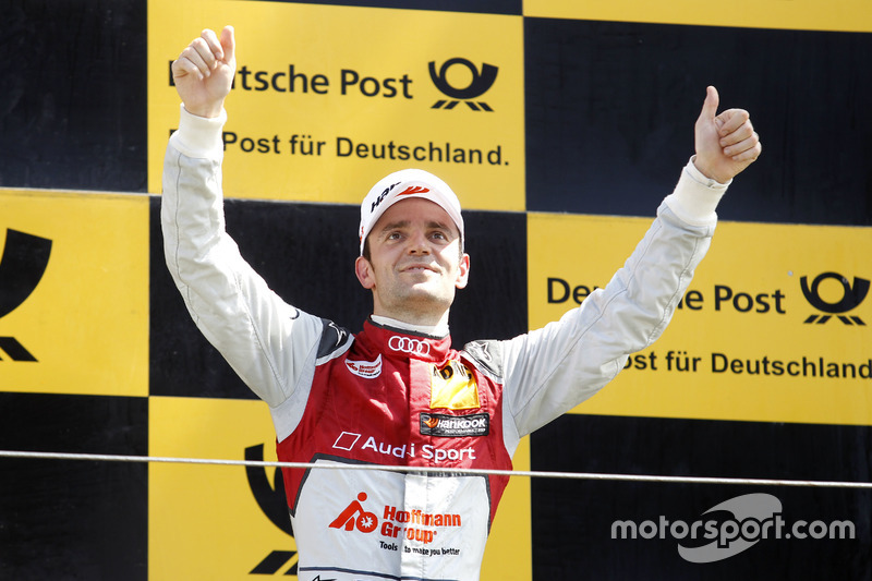 Podium: Race winner Jamie Green, Audi Sport Team Rosberg, Audi RS 5 DTM