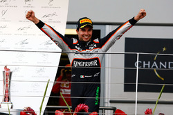 Серхіо Перес, Sahara Force India F1 святкує своє третє місце на подіумі