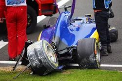 Marcus Ericsson, Sauber C35, accidenté durant les EL3