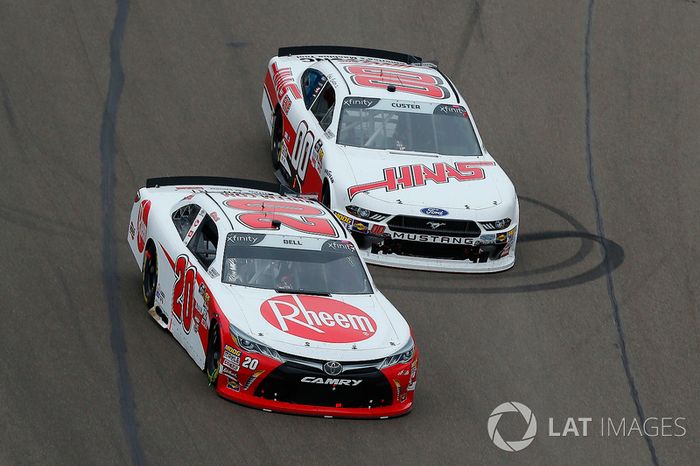 Christopher Bell, Joe Gibbs Racing, Toyota Camry Rheem, Cole Custer, Stewart-Haas Racing, Ford Mustang Haas Automation