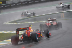 Kimi Raikkonen, Ferrari SF16-H, leads Max Verstappen, Red Bull Racing RB12