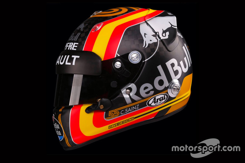 Le casque de Carlos Sainz Jr., Renault Sport F1 Team