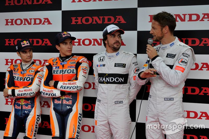 Jenson Button, Fernando Alonso, Marc Márquez, Dani Pedrosa