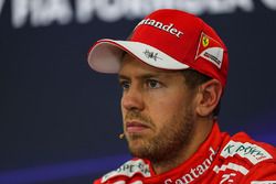 Sebastian Vettel, Ferrari lors de la conférence de presse