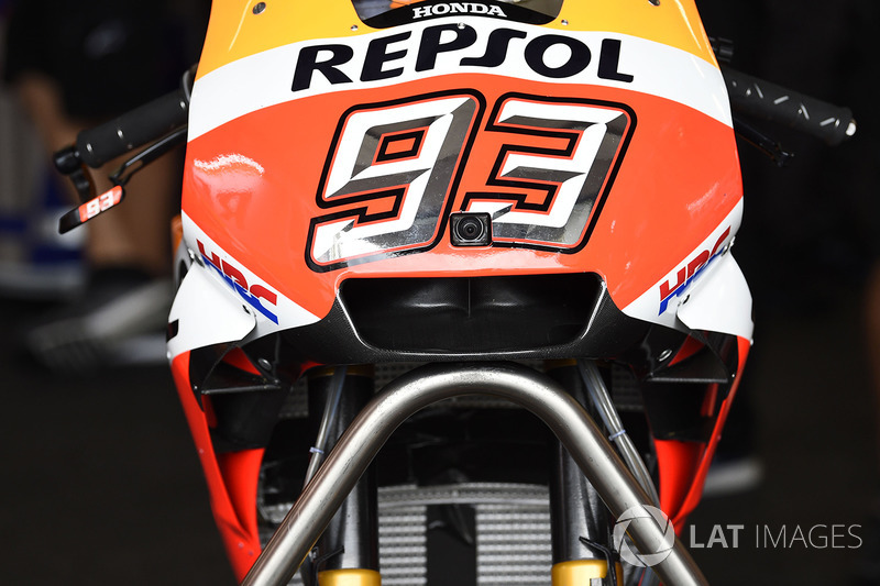 La nuova carena sulla moto di Marc Marquez, Repsol Honda Team