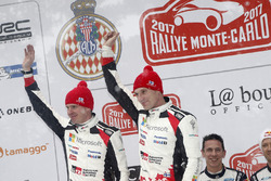 Podio: segundo clasificado Jari-Matti Latvala, Miikka Anttila, Toyota Racing