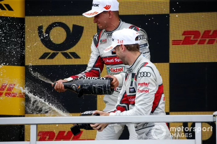 Podio: Ganador René Rast, Audi Sport Team Rosberg, segundo clasificado Nico Müller, Audi Sport Team Abt Sportsline