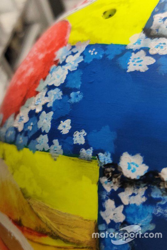 El casco de Lando Norris, McLaren, para el GP de Japón