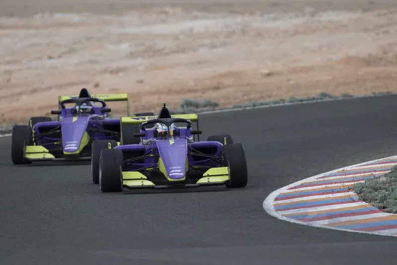 Track action in the W Series Tatuus F3 T-318 car 