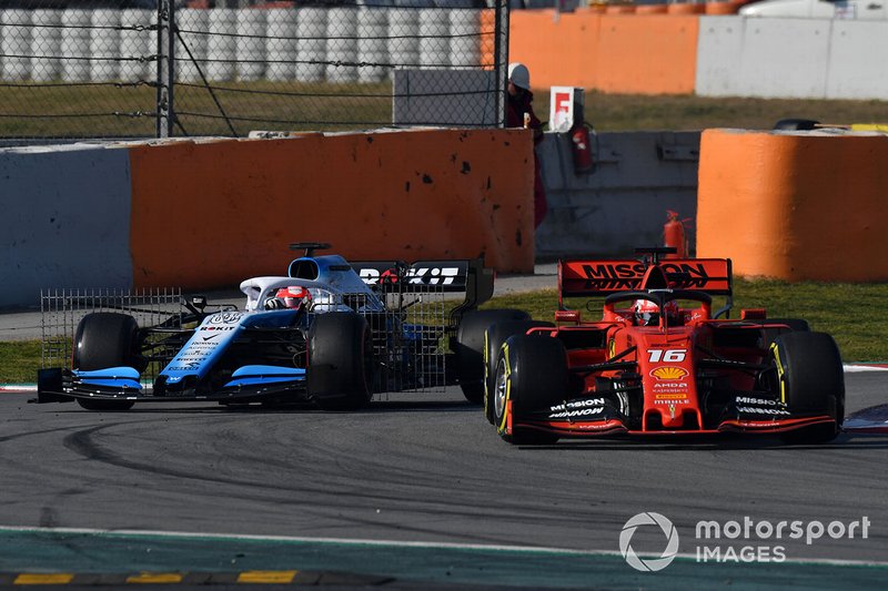 Charles Leclerc, Ferrari SF90 e Robert Kubica, Williams FW42