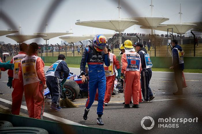 Alexander Albon, Toro Rosso, después de su accidente