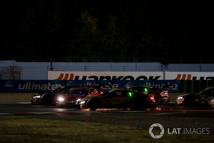 Contact between René Rast, Audi Sport Team Rosberg, Audi RS 5 DTM and Timo Glock, BMW Team RMG, BMW M4 DTM the start of the race