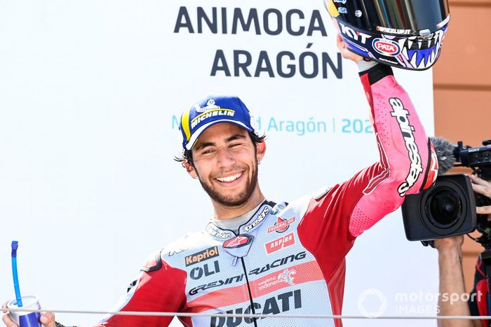Podio: ganador Enea Bastianini, Gresini Racing