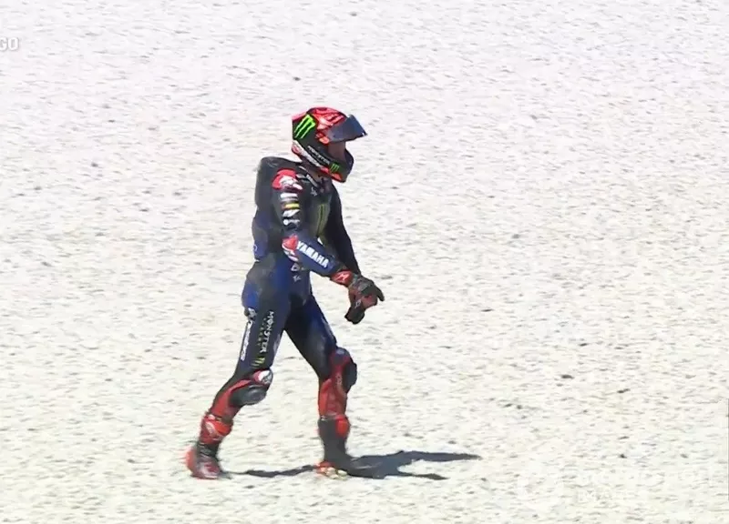 Quartararo dopo la caduta
