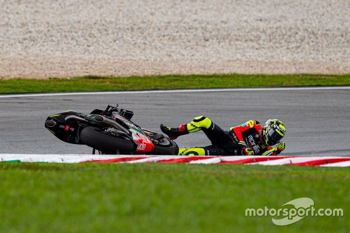Caída de Andrea Iannone, Aprilia Racing Team Gresini
