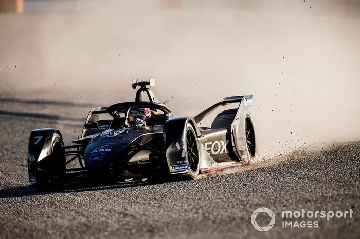 Nico Muller, Dragon Racing, Penske EV-4, in the gravel trap 