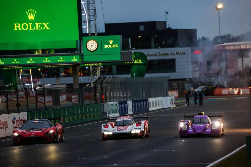 #70 Inception Racing McLaren 720S LMGT3 Evo : Brendan Iribe, Ollie Millroy, Frederik Schandorff, #6 Porsche Penske Motorsport Porsche 963 : Kevin Estre, Andre Lotterer, Laurens Vanthoor, #14 AO by TF Oreca 07 : Gibson : Pj Hyett, Louis Deletraz, Alex Quin