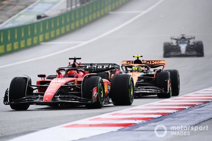 Charles Leclerc, Ferrari SF-23, Lando Norris, McLaren MCL60