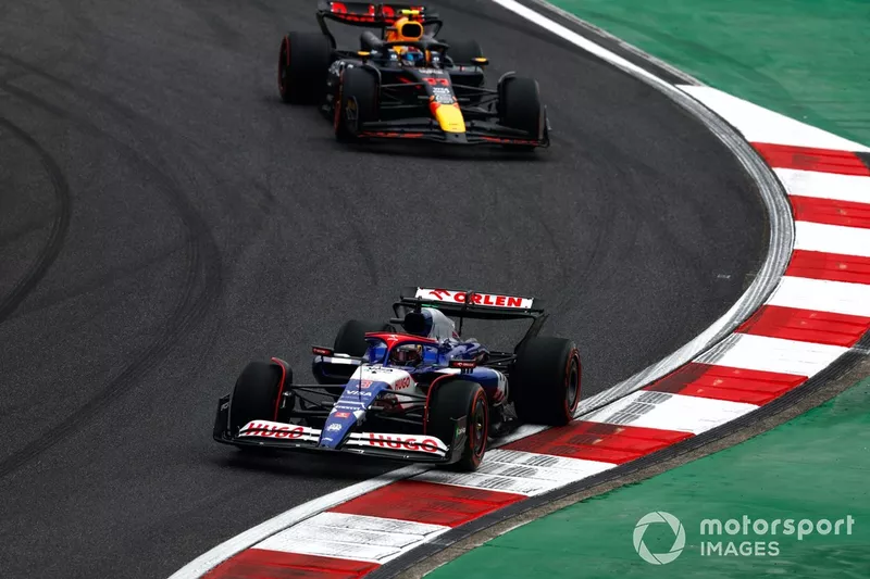Daniel Ricciardo, RB F1 Team VCARB 01, Sergio Perez, Red Bull Racing RB20