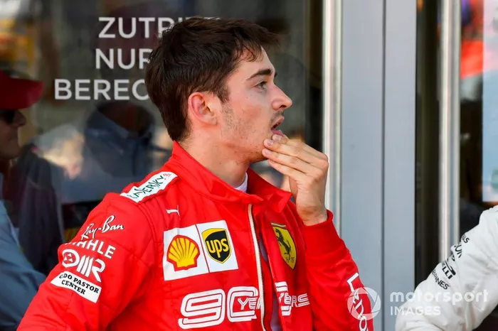 Charles Leclerc, Ferrari al Parc Ferme 