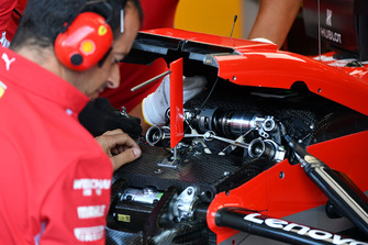 Ferrari SF71H, dettaglio della sospensione anteriore