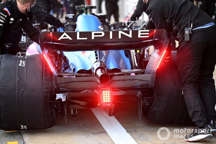 La parte trasera del Alpine A522