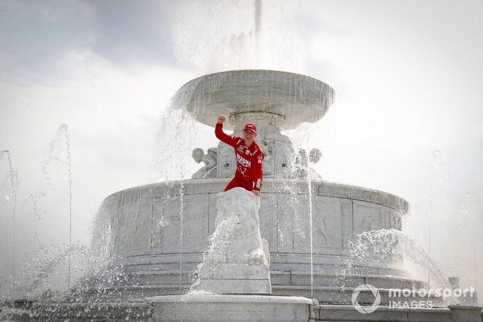 Podio: ganador Marcus Ericsson, Chip Ganassi Racing Honda