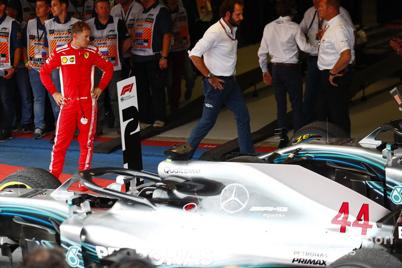Tercer lugar Sebastian Vettel, Ferrari