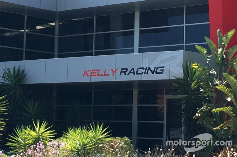 Nissan Motorsport factory in Melbourne with Kelly Racing branding