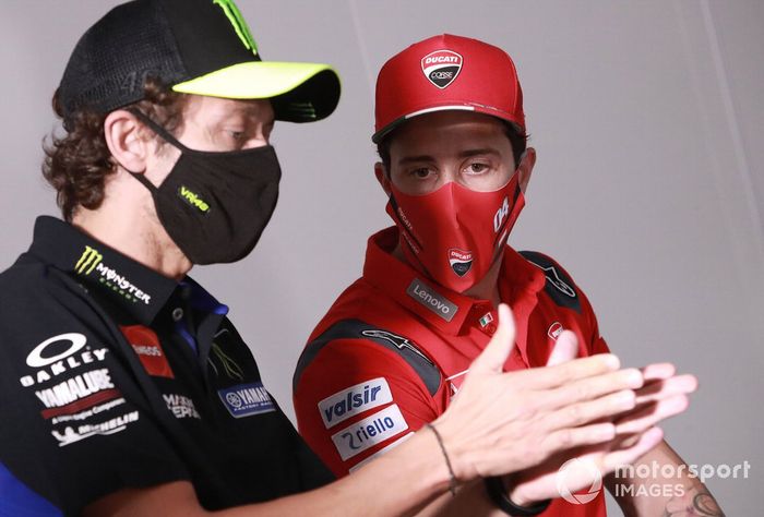 Valentino Rossi, Yamaha Factory Racing,  Andrea Dovizioso, Ducati Team