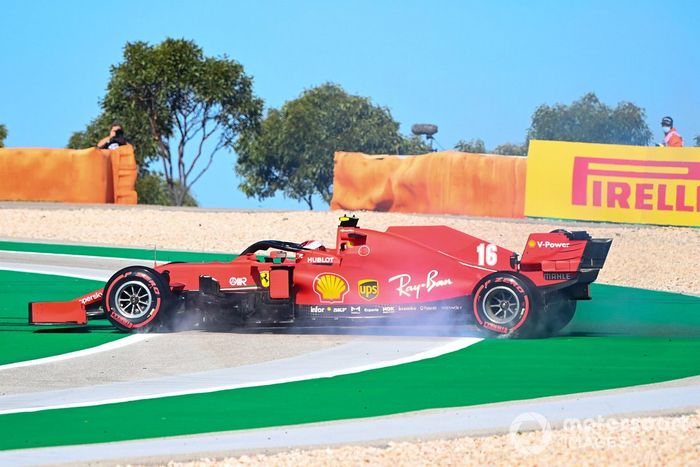 Charles Leclerc, Ferrari SF1000, spins