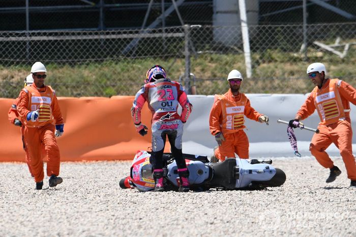 Caída de Enea Bastianini, Gresini Racing