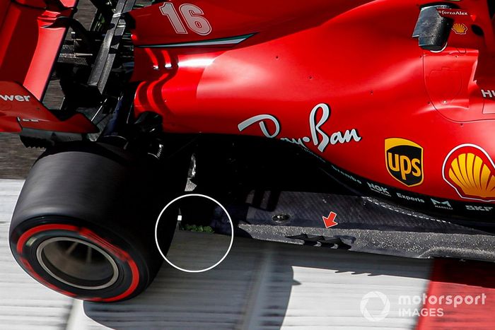 Detalle del fondo plano del Ferrari SF1000