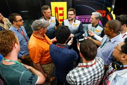 The Pirelli F1 team speak to the media