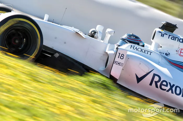 13: Lance Stroll, Williams FW40, 1:22.351, softs, day 3 (110 laps)