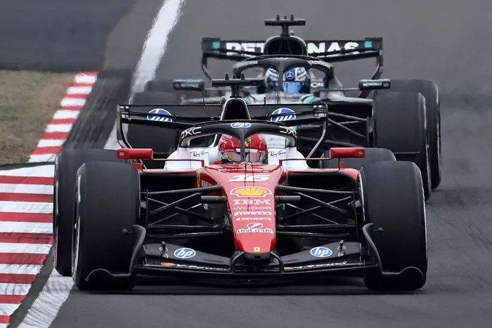 Charles Leclerc, Ferrari, George Russell, Mercedes