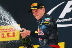 Podium: winnaar Max Verstappen, Red Bull Racing